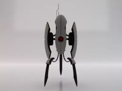 Sci-Fi Turret Low-poly 3D model