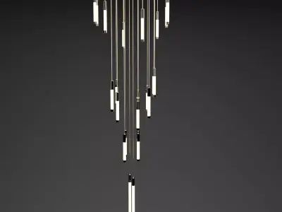 FLUX HELIXES By Haberdashery lamp Low-poly 3D model