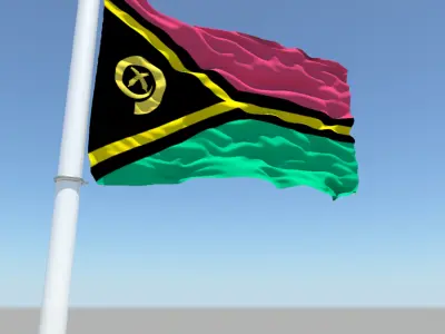 Republic of Vanuatu flag 3D model