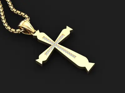 Cross Light Gold 3CP034 3DM STL 3D model