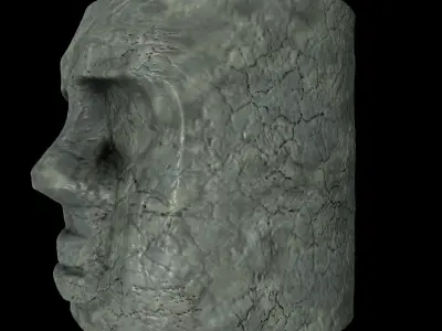 totem cracked rock Free 3D model