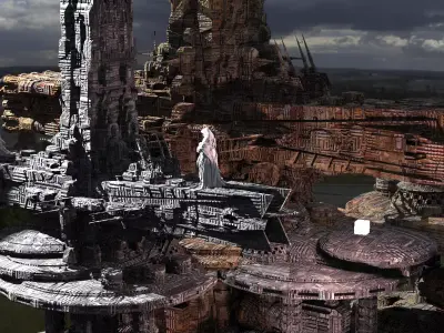 Dantes Inferno Heavens Cross city Kit bash 1 3D model
