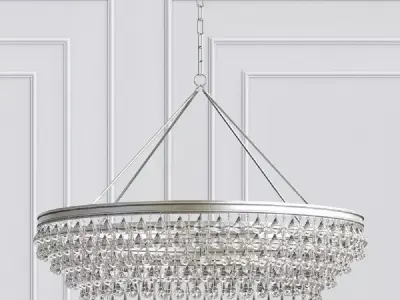 Calypso 8 Light Crystal Teardrop Chandelier 3D model