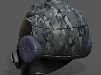 Helmet scifi fantasy futuristic technology cyborg  Low-poly 3D model purchase