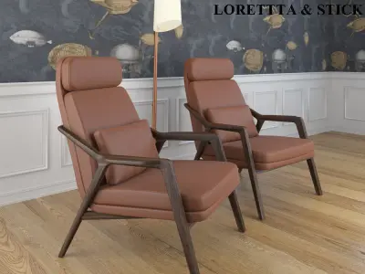 Porada Loretta and Stick 3D model