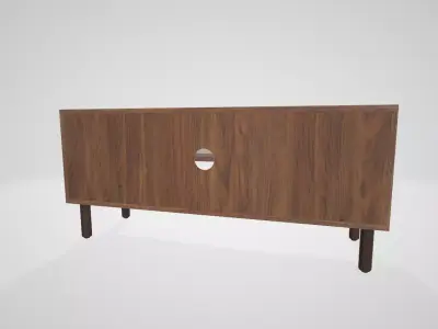 Ophelia 2 Door 2 Shelf Media Stand Low-poly 3D model