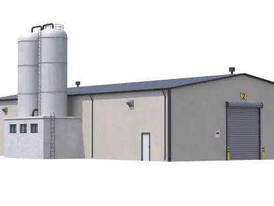 Industrial Building 6 Low-poly 3D model