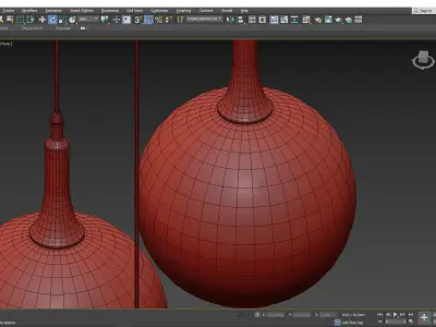 Beckett Trio Pendant Light Low-poly 3D model