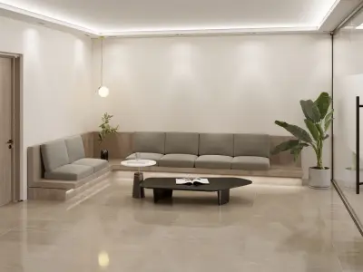 office design modern and minimal 3D model