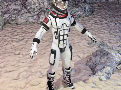 Futuristic Space Ranger Suit - High Detail 3D Model for CG 3D model