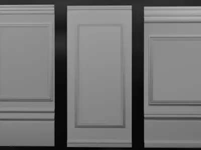 Trims and Things Low-poly 3D model