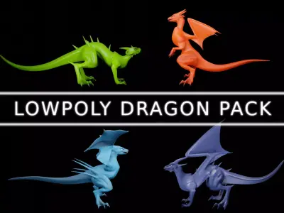 Lowpoly Dragon Pack