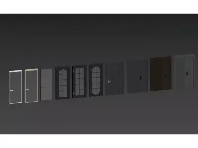 Modern Interior Doors 3D model