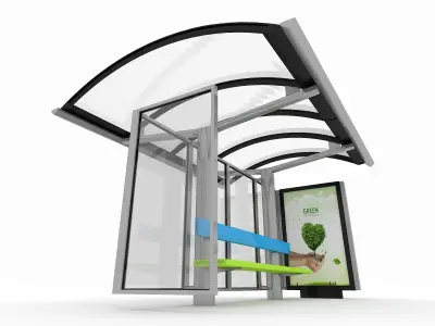 Bus Station 3D model