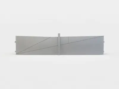 Fence segment Low-poly 3D model