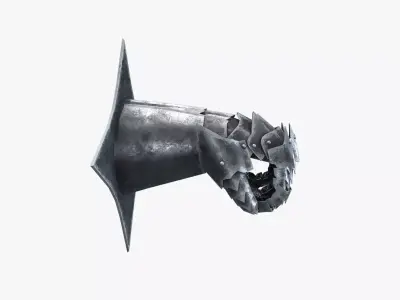 Medieval Torch V21 Low-poly 3D model