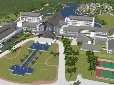 vacation spot-Resort-Fashion Leisure Hotel-0239 3D model