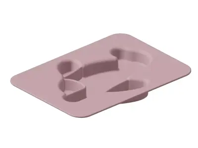 Plastic Kids Aeroplane Partition Plate 3D model