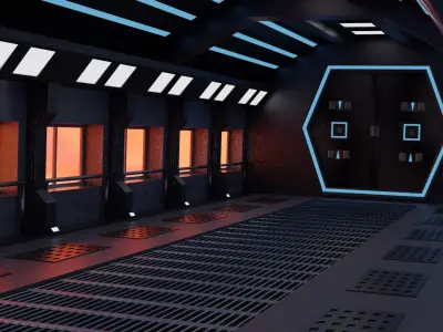 Space corridor 3d  3D model