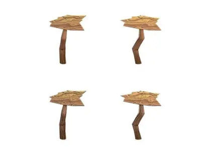 Guidepost Pack 30-39 Low-poly 3D model