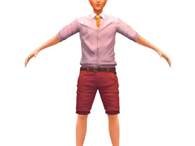 Cartoon High Poly Subdivision Avatar 015 Low-poly 3D model