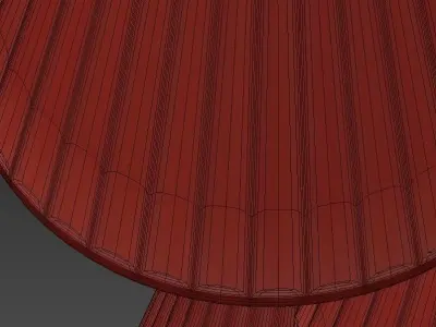 Chandelier pendant lamp with pleats 3D model