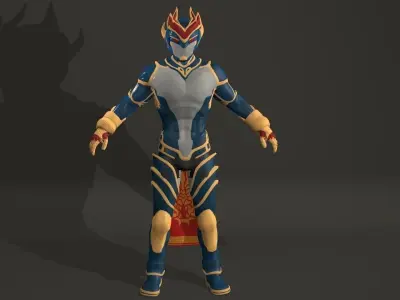 Penn Badgley as Void Knight  Low-poly 3D model