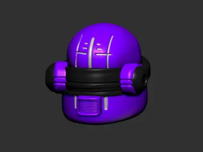 helmet high poly sculpt 3d printable ver 7 3D model 3D model