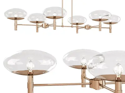 GRAND LINEAR CHANDELIER Low-poly 3D model