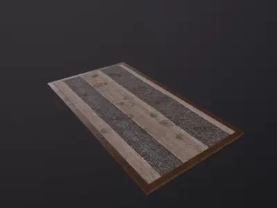Front Door Floor Mat 3D Model Low-poly 3D model