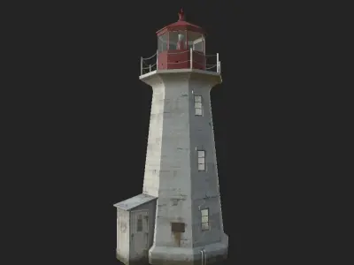 Lighthouse Low-poly 3D model 14