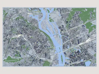 Cityscape Kyiv Ukraine 3D model