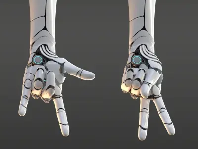 hand anatomy mechanical 3D model