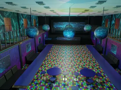 Nightclub Interior Low-poly 3D model