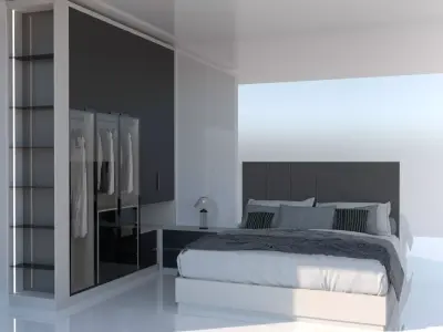 Shadow line Elegance Bed Set - Smart light 3D model