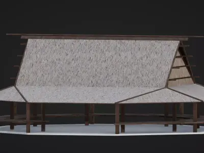 Traditional Houses - Rumah Sasadu Low-poly 3D model