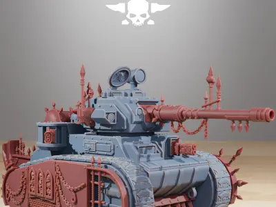 GrimGuard Light Tank Corrupted Conversion Kit 3D print model