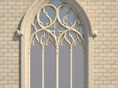 Gothic Church Window model 3D model