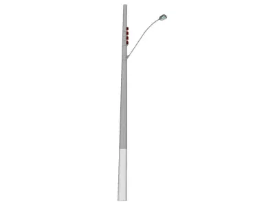 Concrete Lamp Post - Light Pole - Light Post - Street Light 53 3D model