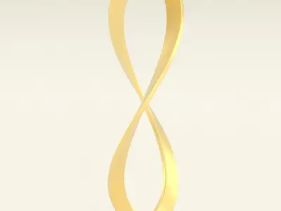 Candlesick golden candle stand 3D model