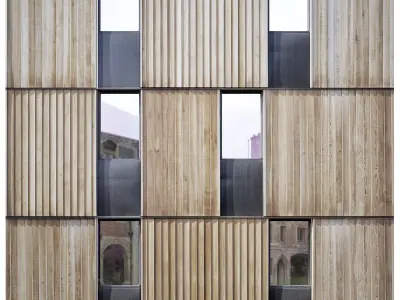 Facades of houses 3D model