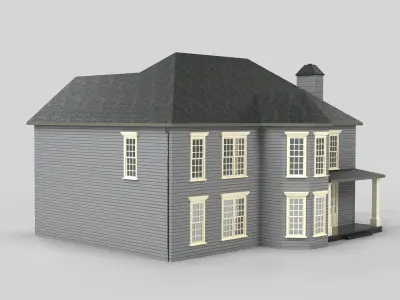 British House Design 12T2  Low-poly 3D model