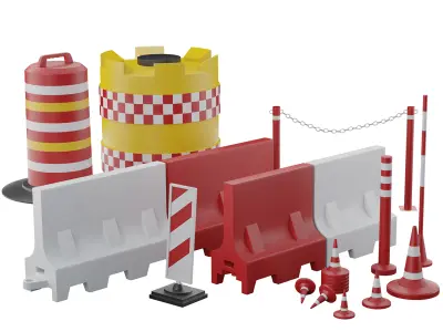 road barriers 3D model