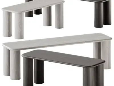 PAUSE Bench Medium and Big by Found 3D model