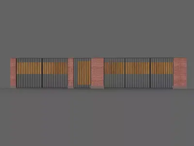 Modern fence 3D model