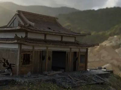 Ancient Temple Ruins 3D model