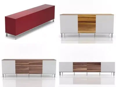 Arte four sideboards wood 3D model