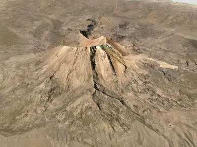Volcano Tunupa Bolivia 3D model
