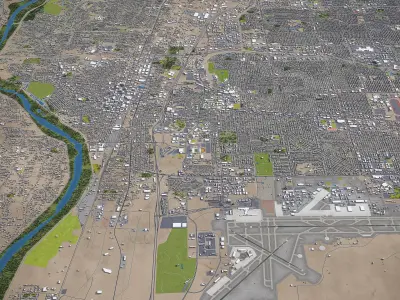 Albuquerque  - City 3D Model Low-poly 3D model