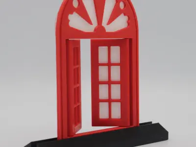 Functional Double windows style 8 multi-color  3D print model